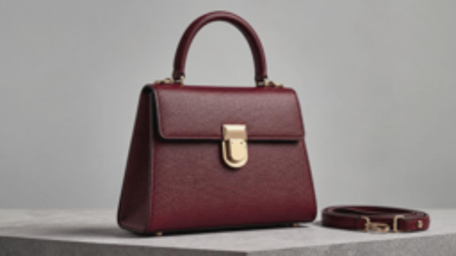 Small, soft handbag product photo before upscaling