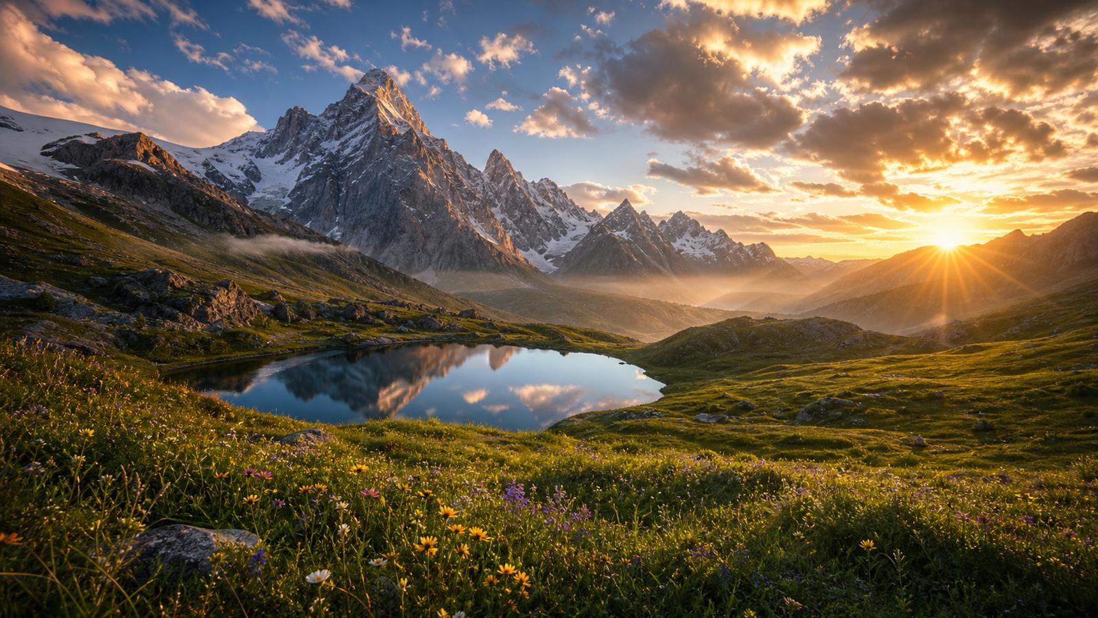 Cinematic high-resolution landscape after AI upscaling to 4K