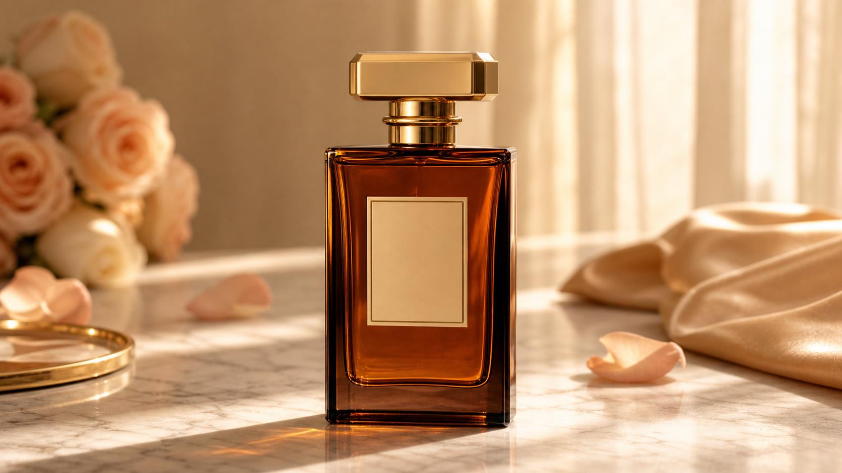 Perfume product photo with the original background