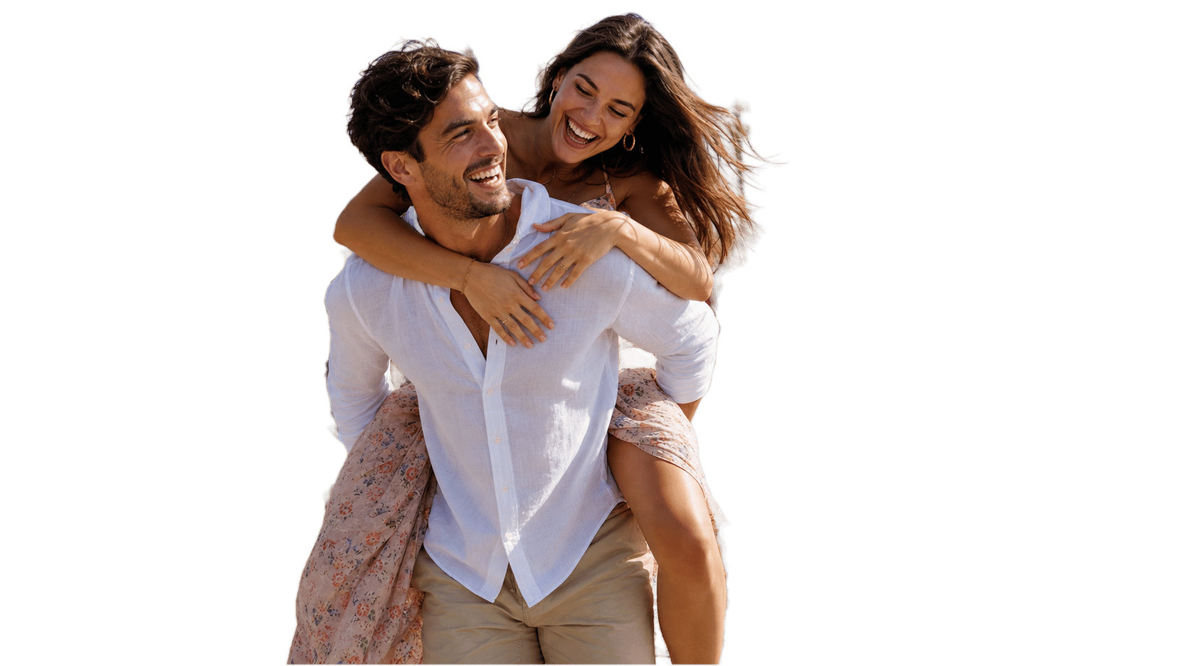 Couple cut out on a transparent background