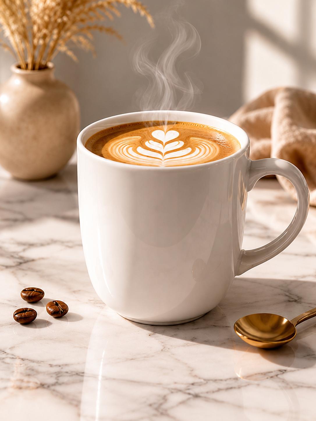 Coffee latte art text to image preview