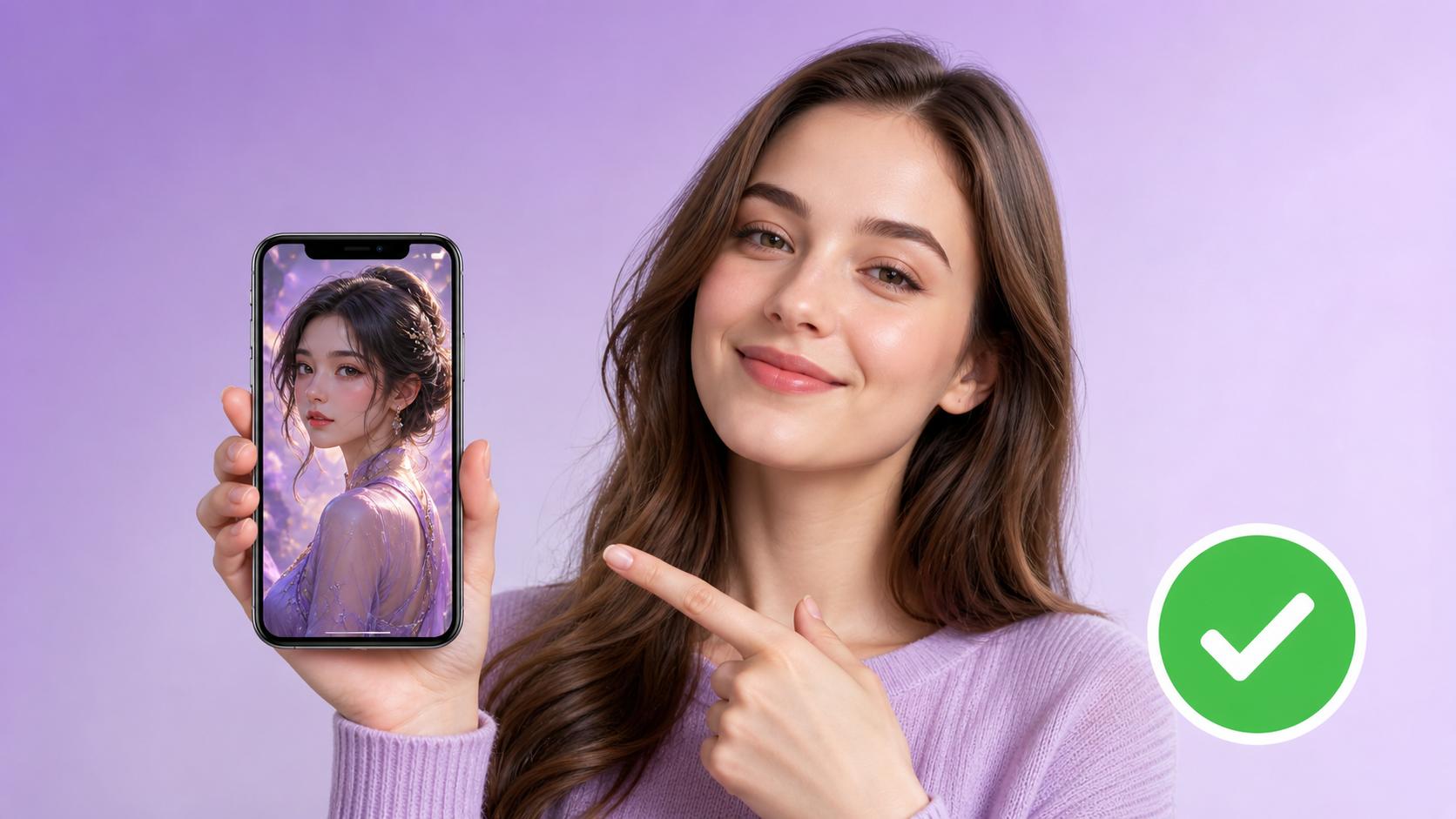 Watermark free AI image export preview